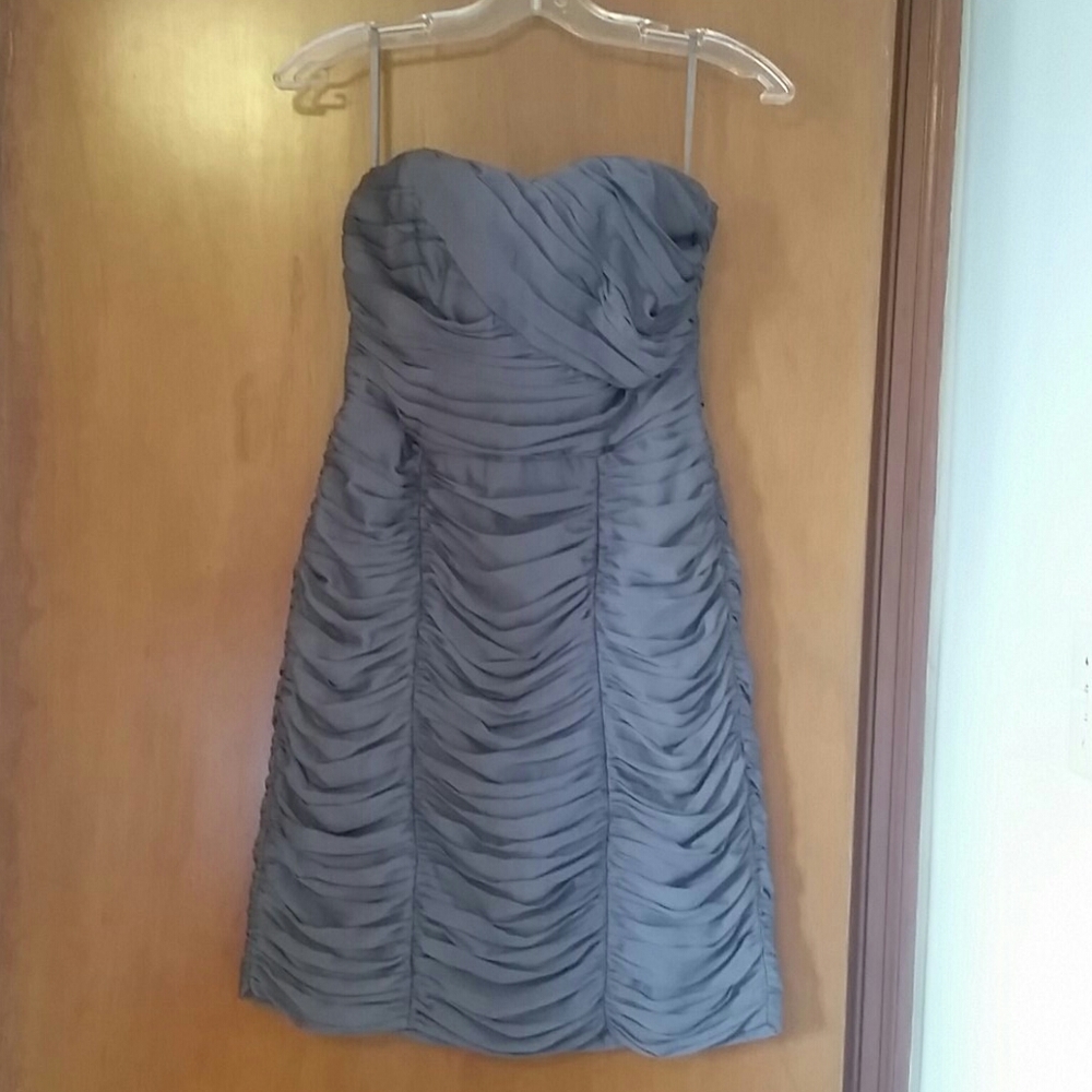 H&M Charcoal Grey Strapless Cocktail Dress
